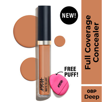 Nykaa Matte To Last Full Coverage Liquid Concealer - 08P Deep|4.5 gms|MRP 649