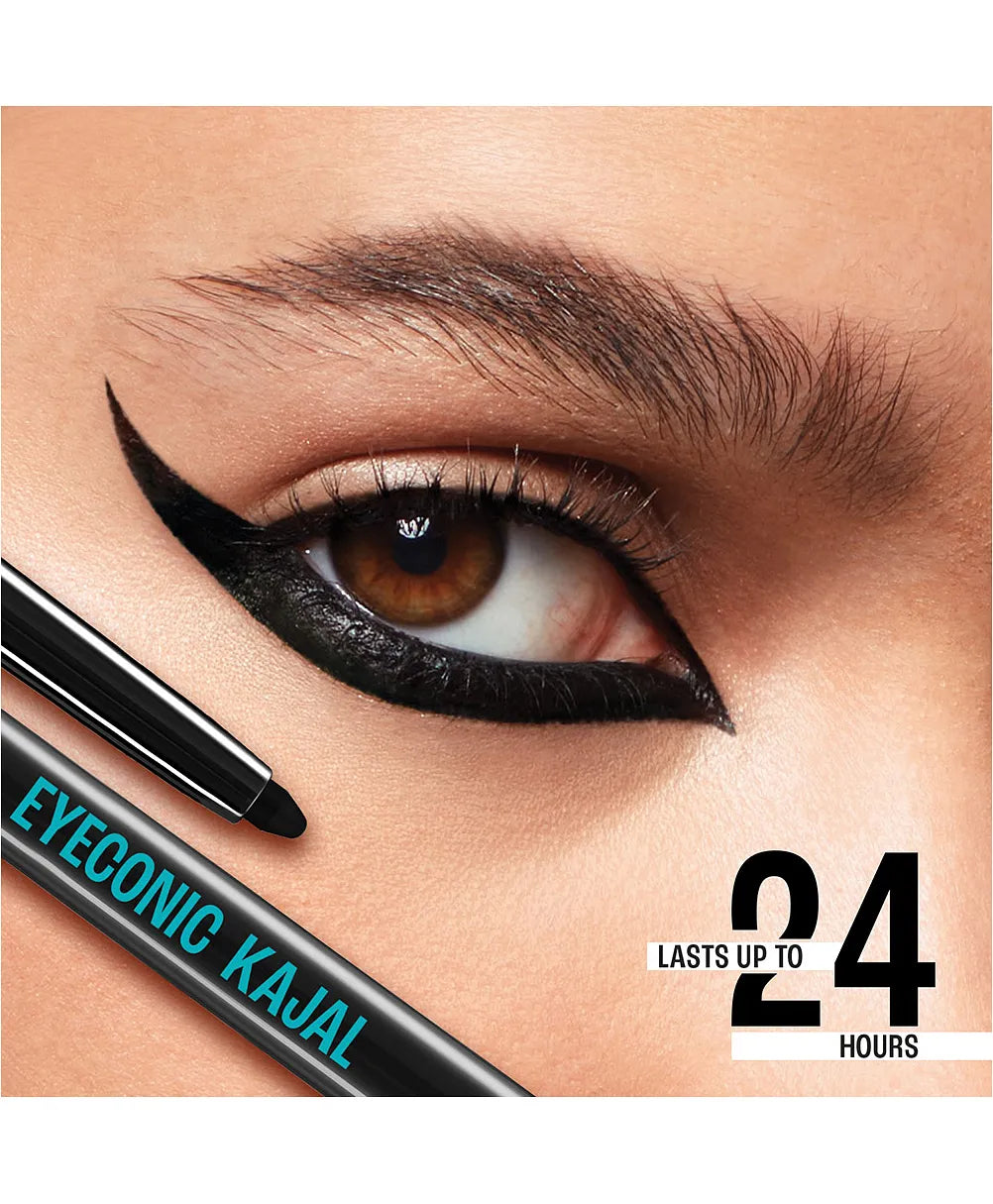 Lakme Eyeconic Kajal Deep Black 0.35g for rich eye definition