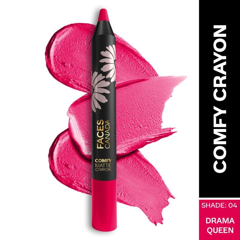 Faces Canada Comfy Matte Crayon � Drama Queen 04|2.8 gms|MRP 399