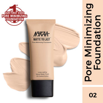 Nykaa Matte to Last Pore Minimizing Foundation - 02Y Light|30 ml|MRP 849