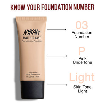 Nykaa Matte to Last Pore Minimizing Foundation - 03P Light|30 ml|MRP 849