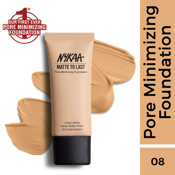 Nykaa Matte to Last Pore Minimizing Foundation - 08Y Medium|30 ml|MRP 849