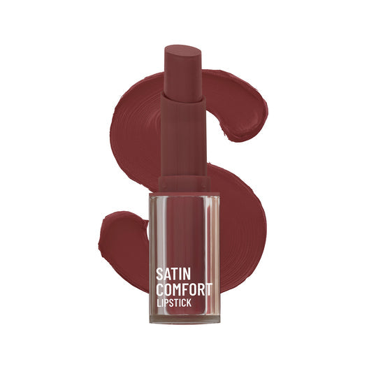 Swiss Beauty Satin Comfort Lipstick 12 - Brown Bean|3 gms|MRP 249