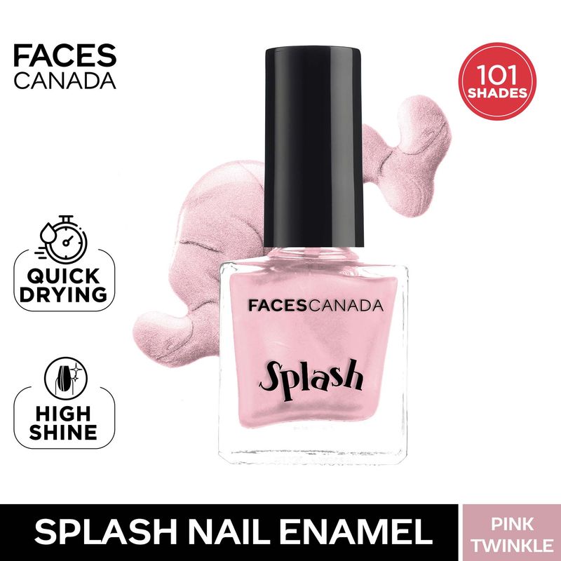 Faces Canada Splash Nail Enamel � 149 Pink Twinkle|8 ml|MRP 129