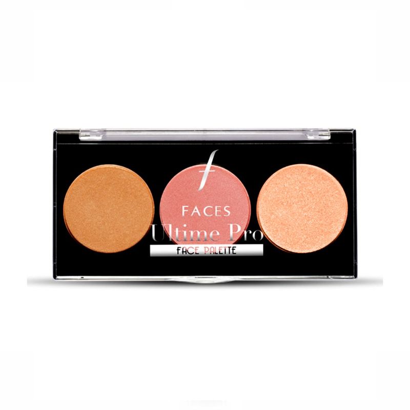 Faces Canada Ultime Pro Face Palette 3 In 1 - Glow 02|12 gms|MRP 899