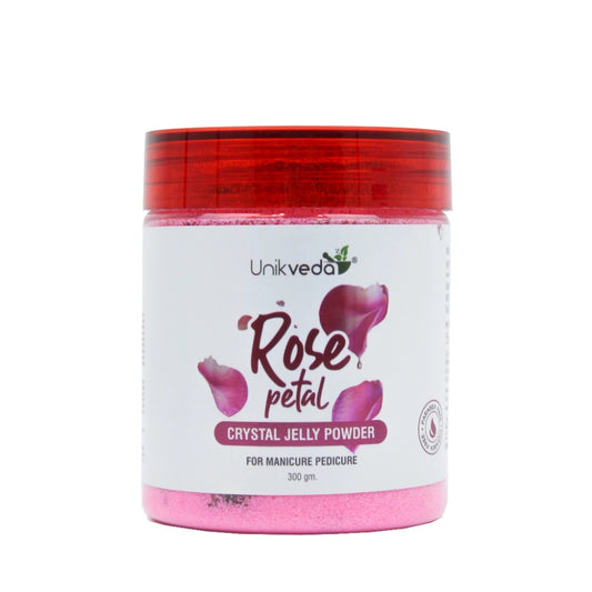 Unikveda Rose Petal Jelly Mask, hydrating crystal jelly mask, soft skin care, professional facial
