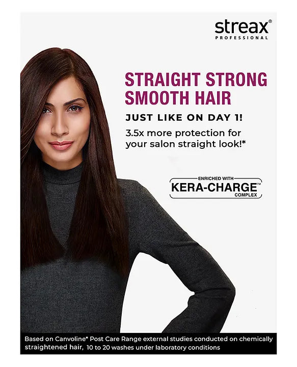 Streax Professional Canvoline Shampoo 300ml for straightened hair care