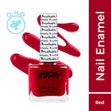 Nykaa Breathable Nail Enamel - Red Revive - 316|9 ml|MRP 229