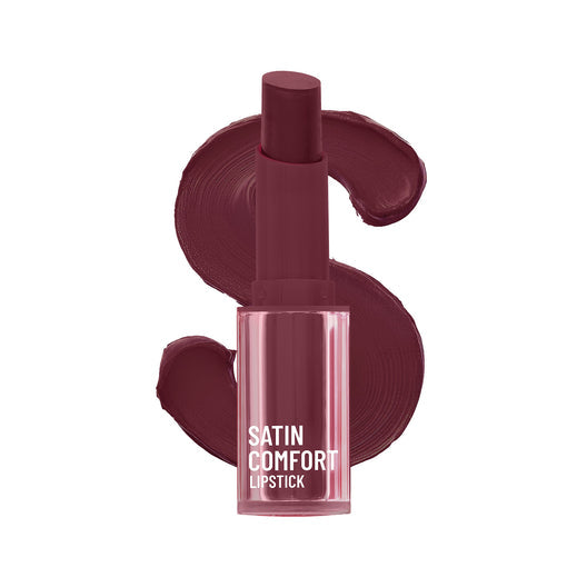 Swiss Beauty Satin Comfort Lipstick 19 - Burnt Maroon|3 gms|MRP 249