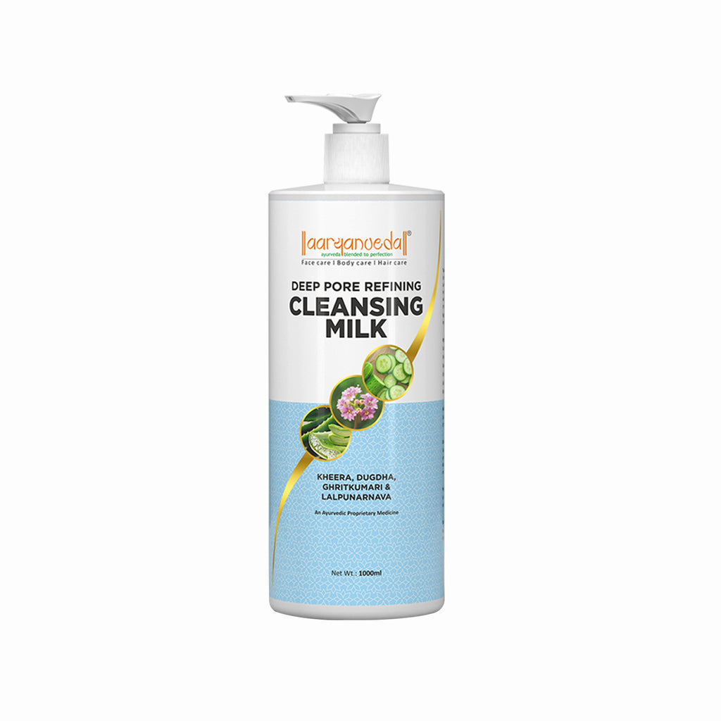 Aaryanveda Deep Pore Refining Cleansing Milk|1000 ml|MRP 360