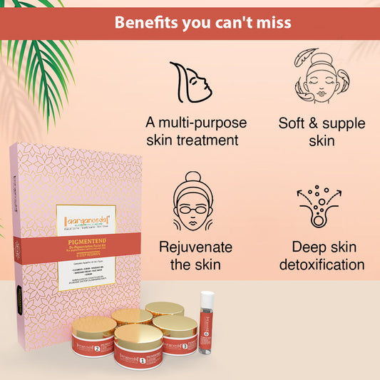 Aaryanveda De-Pigmentation Facial Kit  |260 GMS|MRP 1500