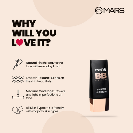 Mars Lightweight BB Cream Foundation-Medium|30 ml|MRP 339