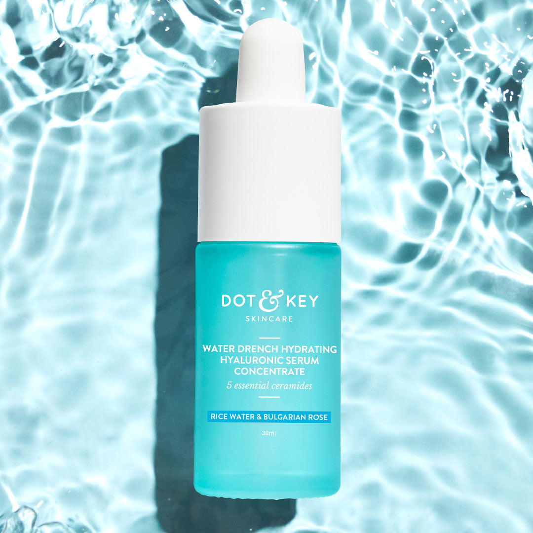 Dot & Key Hydrating Face Serum, hyaluronic acid hydration, barrier support skincare, intense moisture care, daily serum