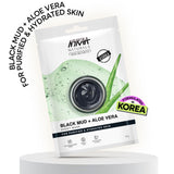 Nykaa Black Mud + Aloe Vera Sheet Mask|20 ml|MRP 100