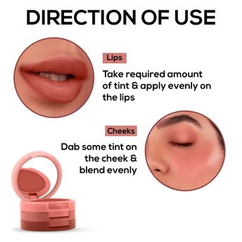 Renee Glam Stack 3 In 1 Lip & Cheek Tint - Nude|4.5 gms|MRP 650