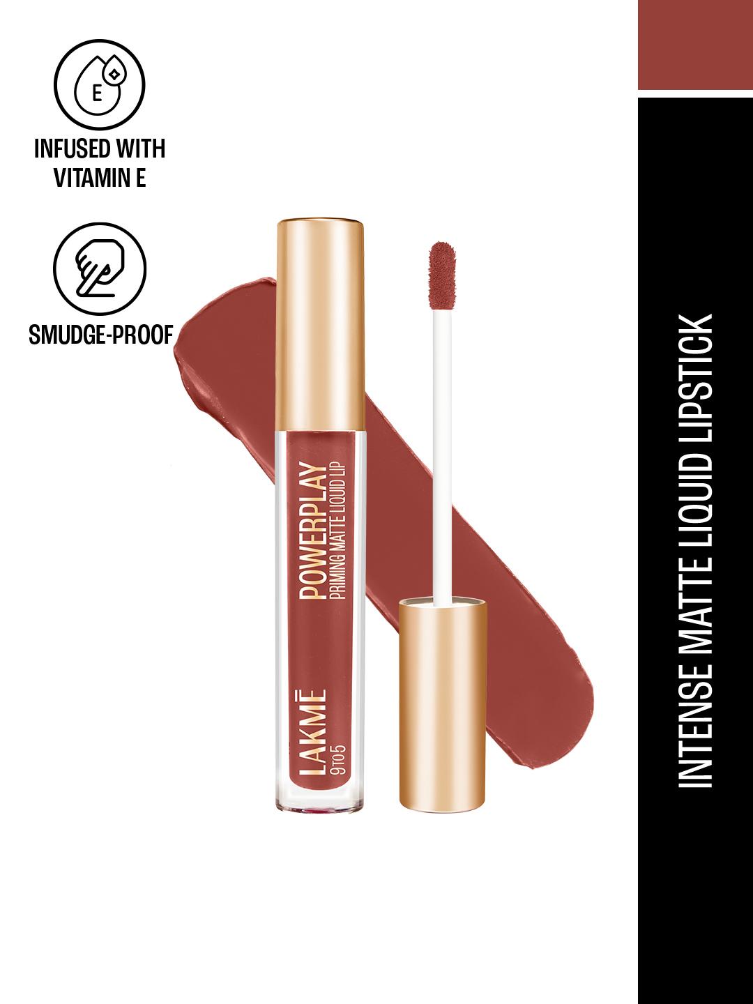 Lakme Powerplay Priming Matte Liquid Lipstick ï¿½ MB2 Intense Latte|4.2 ml|MRP 499