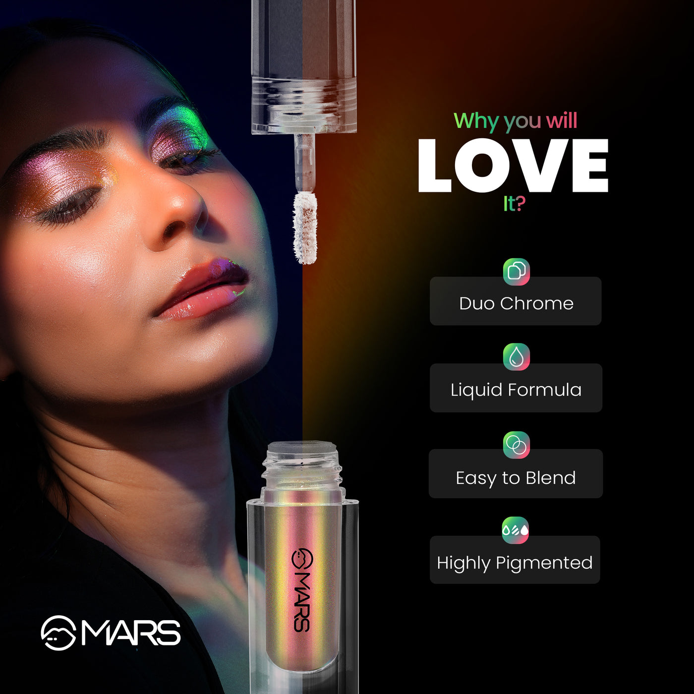 Mars Northern Lights Liquid Eyeshadow 01 Scottish Serenity|1.8 ml|MRP 599