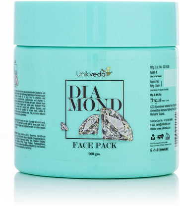 Unikveda Diamond Face Pack, diamond based facial pack, skin revitalisation care, professional facial, glowing skin