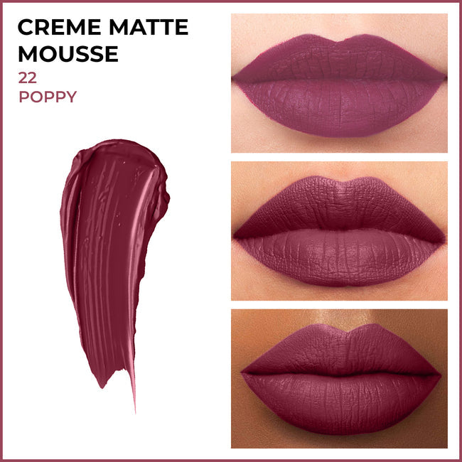 Insight Cr�me Matte Mousse Lipstick � 22 Poppy|6.5 gms|MRP 170