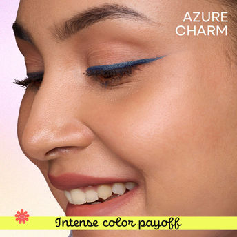 Nykaa Glamoreyes Waterproof & Smudgeproof Shimmer Eye Pencil- 05 Azure Charm (Dark Blue)|1.2 gms|MRP 549
