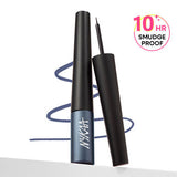 Nykaa GLAMOReyes Waterproof & Smudgeproof Coloured Liquid Eyeliner - 01 Stormy Sky (Deep Blue)|5 ml|MRP 349