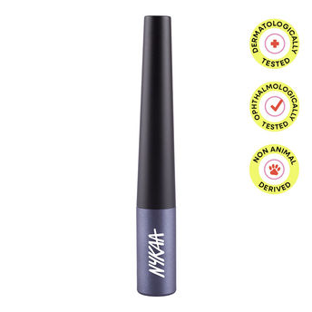 Nykaa GLAMOReyes Waterproof & Smudgeproof Coloured Liquid Eyeliner - 01 Stormy Sky (Deep Blue)|5 ml|MRP 349