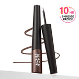 Nykaa GLAMOReyes Waterproof & Smudgeproof Coloured Liquid Eyeliner - 04 Mystic Woods (Brown Dark)|5 ml|MRP 349