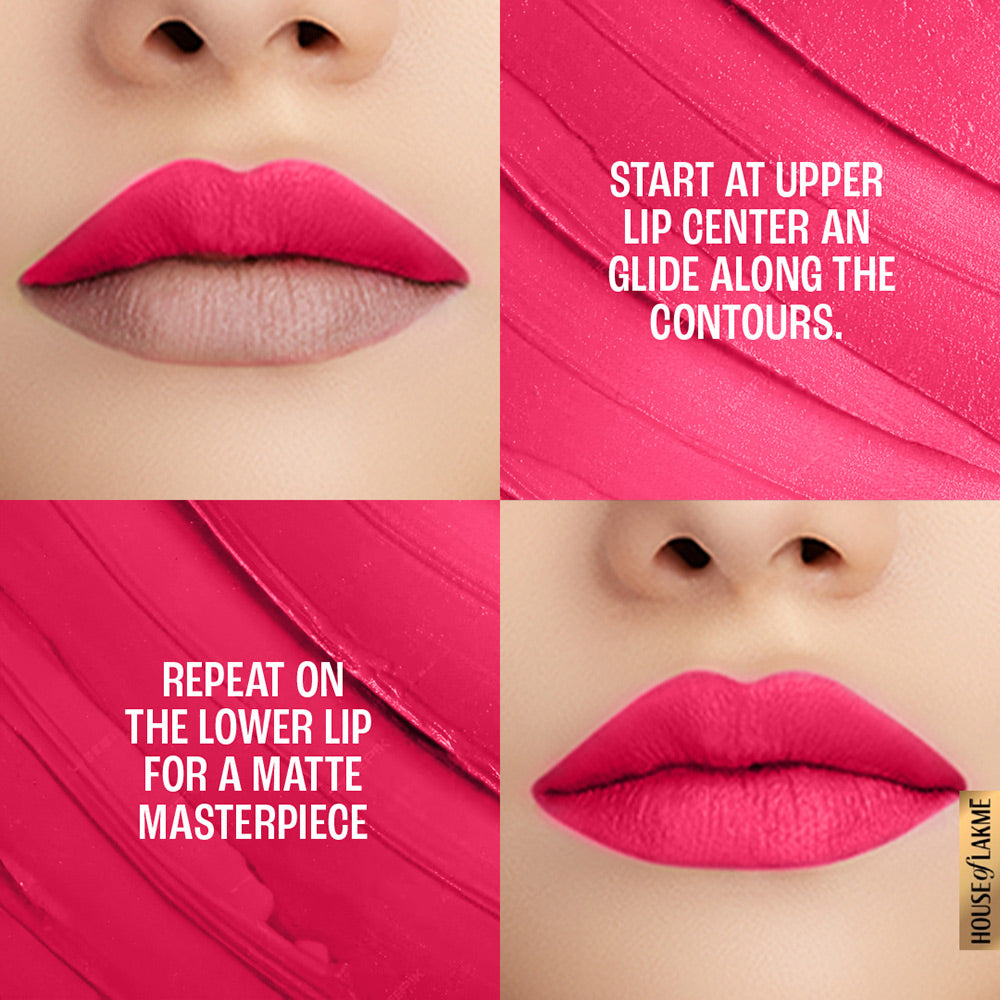 Lakm? 9 To 5 Powerplay Priming Matte Lipstick - Pink Perfect|3.6 gms|MRP 650