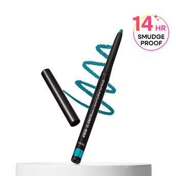 Nykaa GLAMOReyes Waterproof & Smudgeproof Colored Kajal Eyeliner Eye Pencil - Teal (Sea Green)|0.3 gms|MRP 299