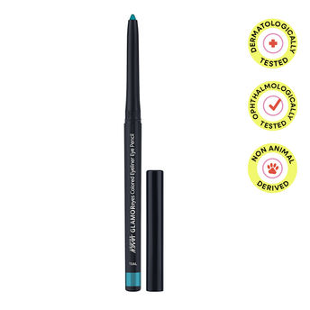 Nykaa GLAMOReyes Waterproof & Smudgeproof Colored Kajal Eyeliner Eye Pencil - Teal (Sea Green)|0.3 gms|MRP 299