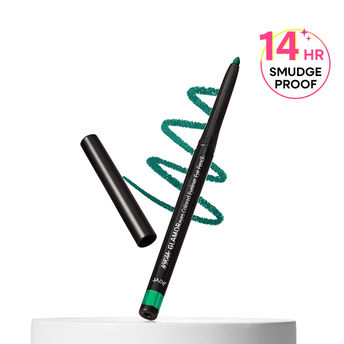 Nykaa GLAMOReyes Waterproof & Smudgeproof Colored Kajal Eyeliner Eye Pencil - Jade (Dark Green)|0.3 gms|MRP 299
