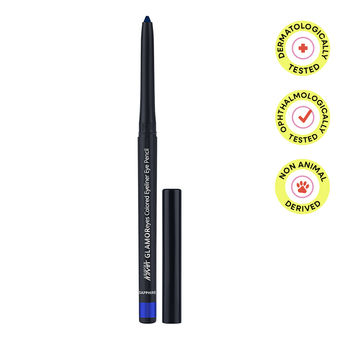 Nykaa GLAMOReyes Waterproof & Smudgeproof Colored Kajal Eyeliner Eye Pencil - Sapphire (Deep Blue)|0.3 gms|MRP 299