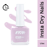 Nykaa Insta Dry Fast Drying Nail Enamel Polish Lilac Live 353 - Lilac|9 ml|MRP 229