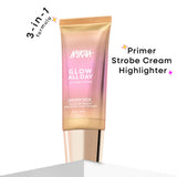Nykaa Glow All Day Illuminating Strobe Cream + Moisturising Primer + Highlighter - Golden Hour|30 gms|MRP 575