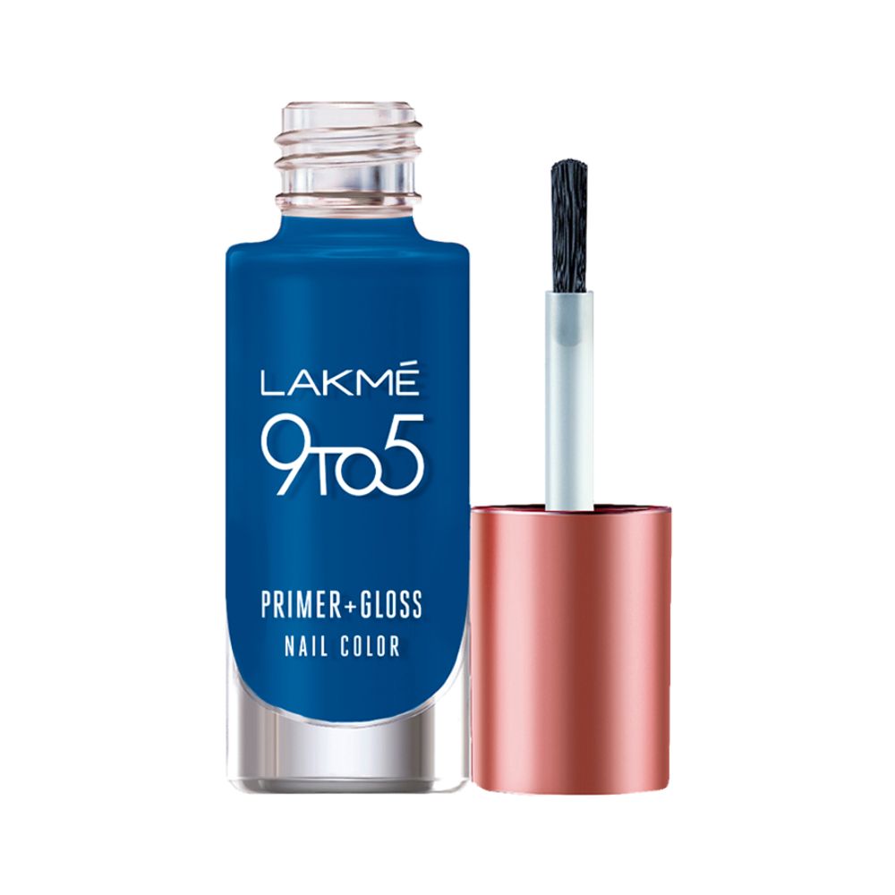 Lakme 9 to 5 Primer + Gloss Nail Color ï¿½ Summer Blue|6 ml|MRP 260
