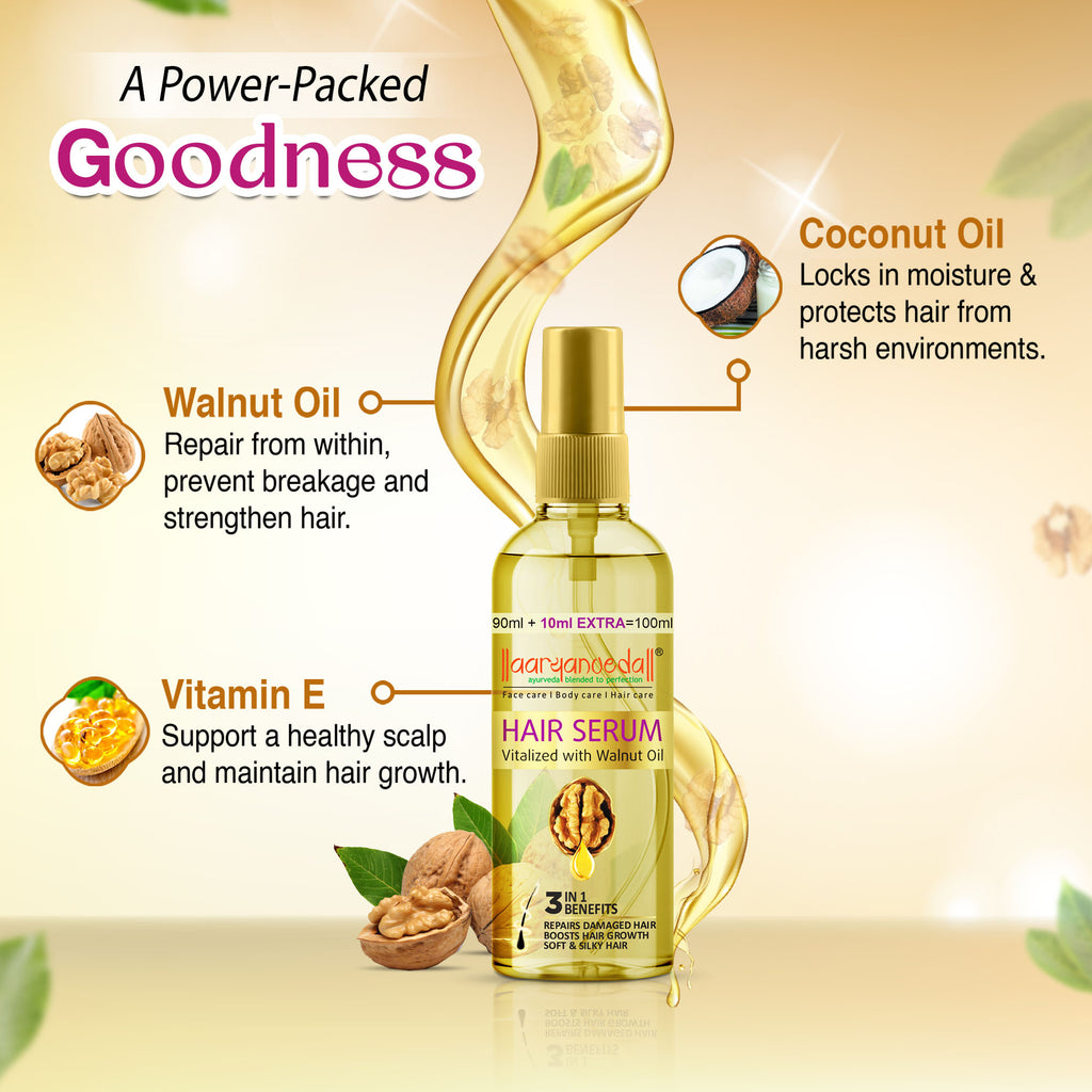 Aaryanveda Hair Serum Vitalized With Walnut Oil|100 ml|MRP 260