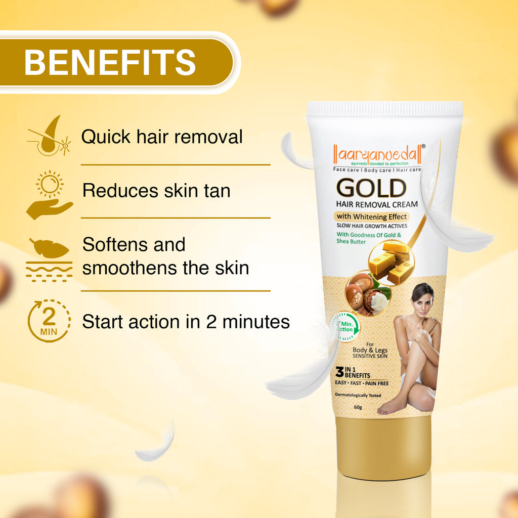 Aaryanveda Gold Hair Removal Cream |60 gms|MRP 90