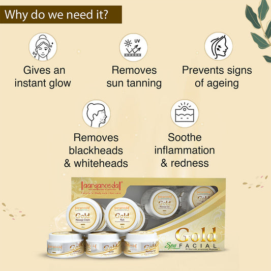 Aaryanveda Radiant Gold Facial Kit|210 gms|MRP 900