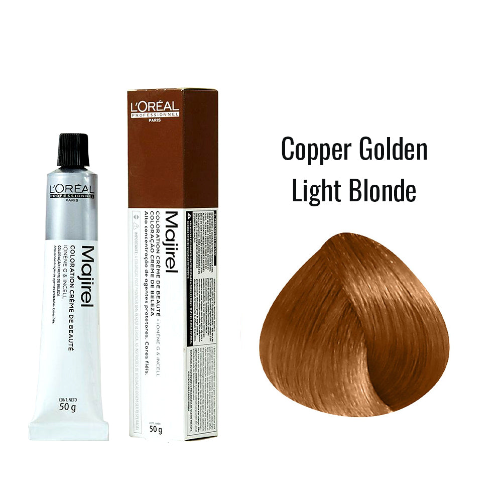L'Oreal Professionnel Paris Majirel Hair Color 8.34(Copper Golden Light Blonde)|49.5 gms|MRP 420