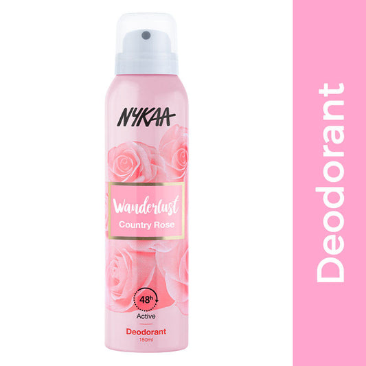 Nykaa Wanderlust Country Rose Deodorant Spray for Women|150 ml|MRP 279
