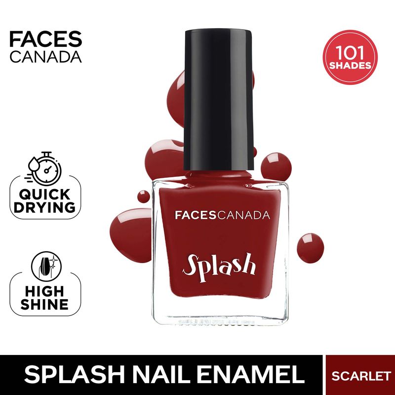 Faces Canada Splash Nail Enamel � 115 Scarlet|8 ml|MRP 129