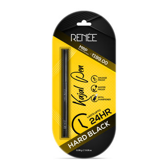 Renee Hard Black Kajal Pen With Sharpener|0.35 gms|MRP 199