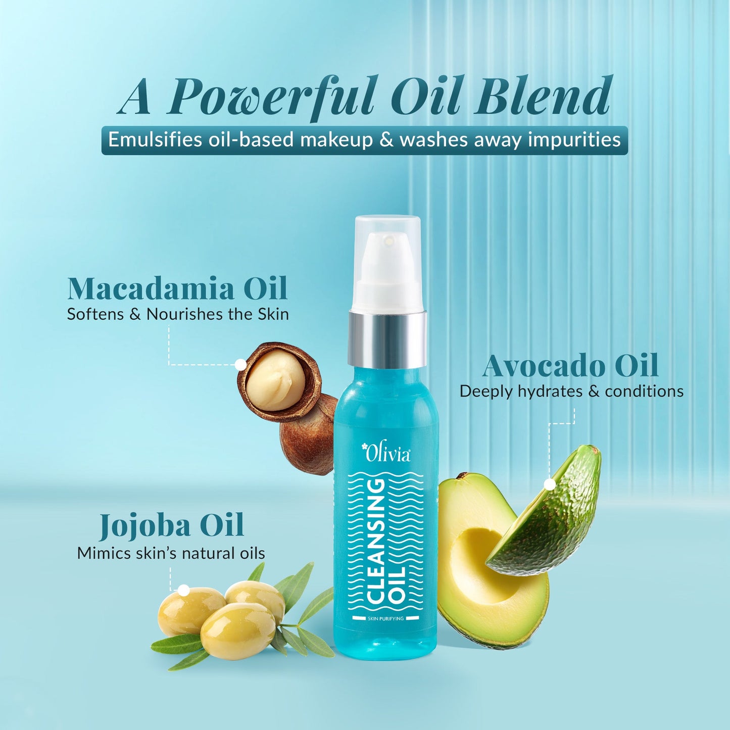 Olivia Skin Purifying Cleansing Oil, makeup removing oil, deep facial cleansing, lightweight skincare oil