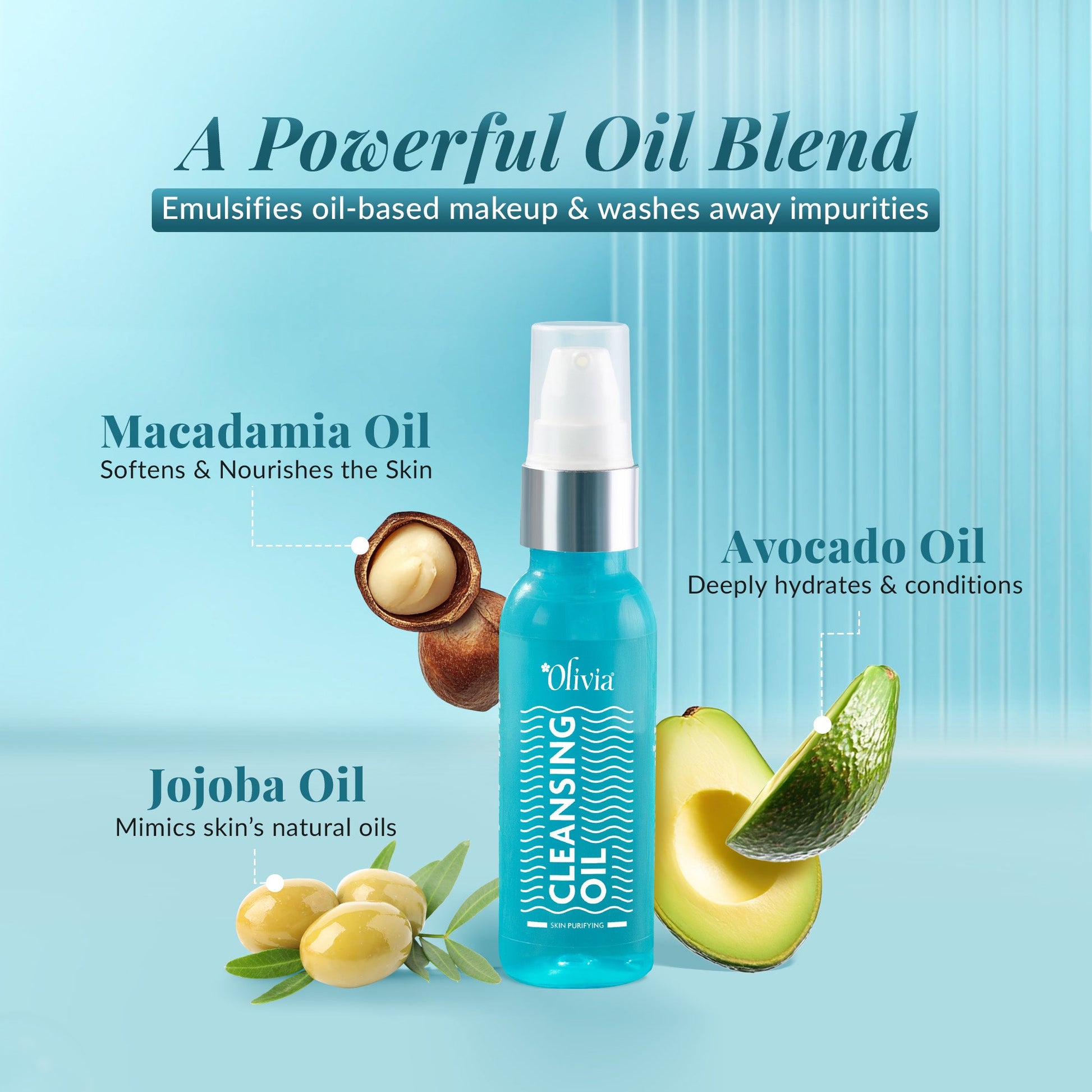 Olivia Skin Purifying Cleansing Oil, makeup removing oil, deep facial cleansing, lightweight skincare oil