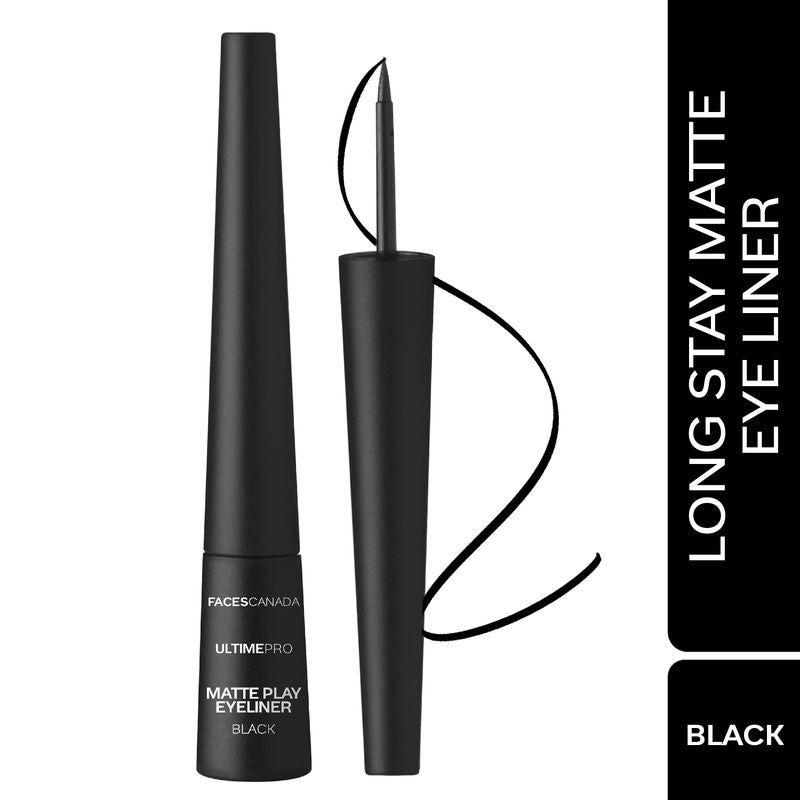 Faces Canada Ultime Pro Matte Play Eyeliner - Black |2.5 ml|MRP 699