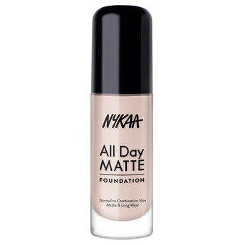 Nykaa All Day Matte Long Wear Liquid Foundation For Normal To Combination Skin - Ivory 01|30 ml|MRP 649