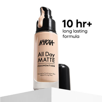 Nykaa All Day Matte Long Wear Liquid Foundation For Normal To Combination Skin - Cashew 03|30 ml|MRP 649