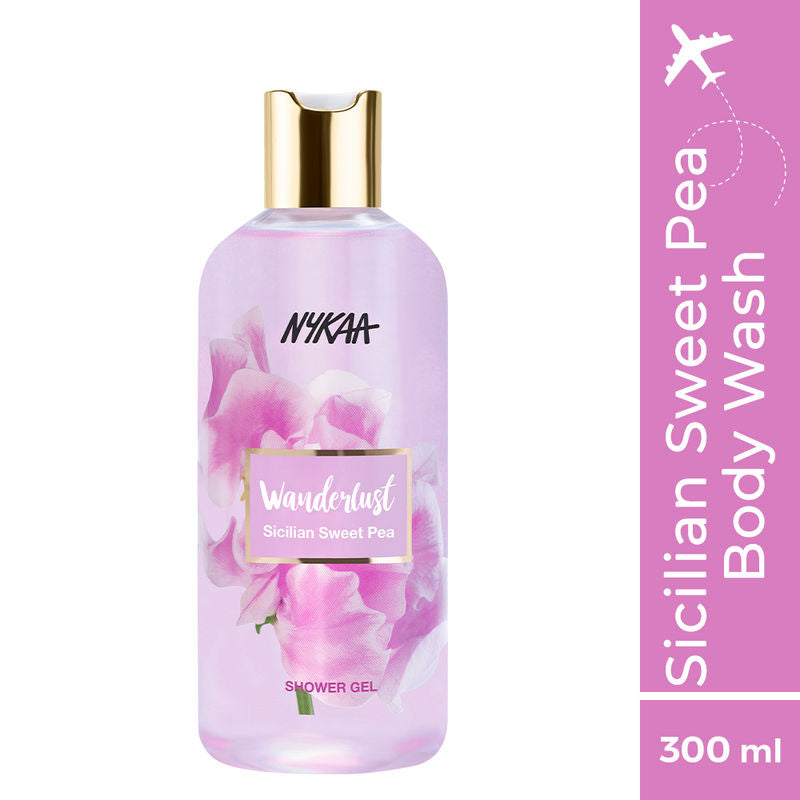 Nykaa Wanderlust Sicilian Sweet Pea Floral Perfume Body Wash|250 ml|MRP 399