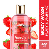 Nykaa Wanderlust Strawberry Daiquiri Fruity Perfume Body Wash with Strawberries for Hydrated Skin|250 ml|MRP 399
