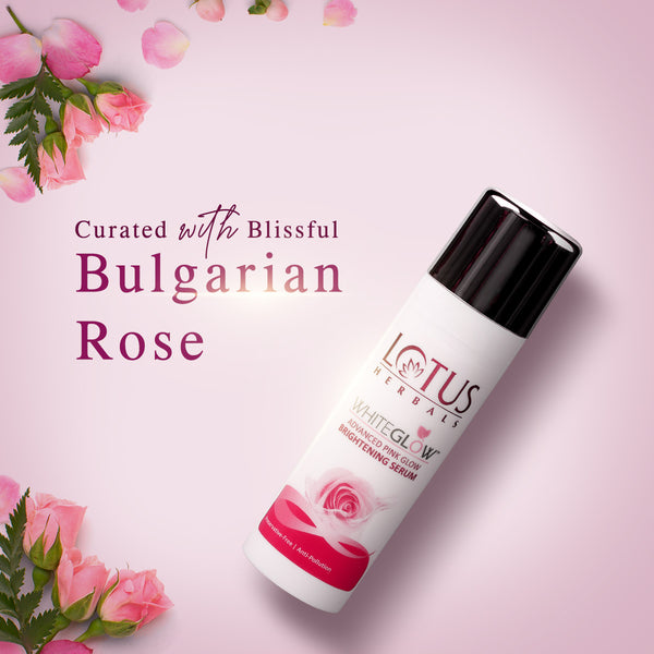 Lotus Herbals WhiteGlow Advanced Pink Glow Brightening Serum, face serum, lightweight texture